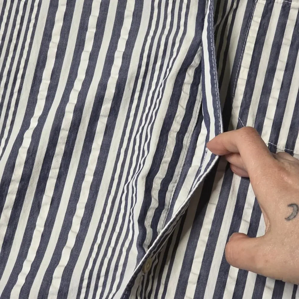 A Kind of Guise Gioia Short Sleeve Shirt in Navy/White Men's Medium Germany *
